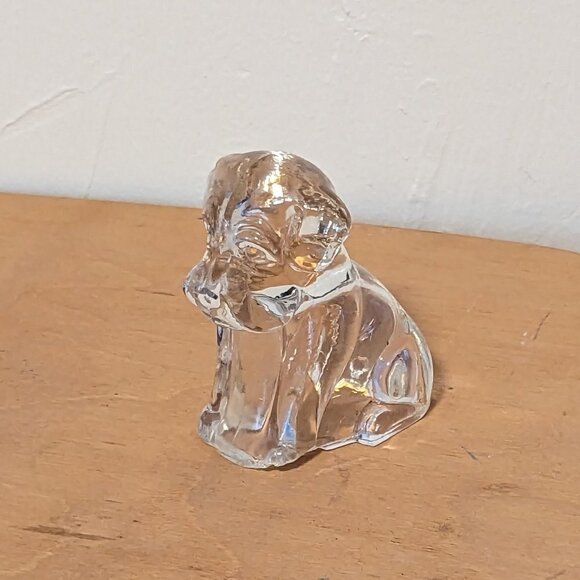 Federal Glass Dog Depression Glass 1940s Figural Vintage Candy Container Hollow - Picture 1 of 5